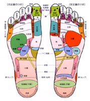 レッグホットで足裏のつぼを刺激